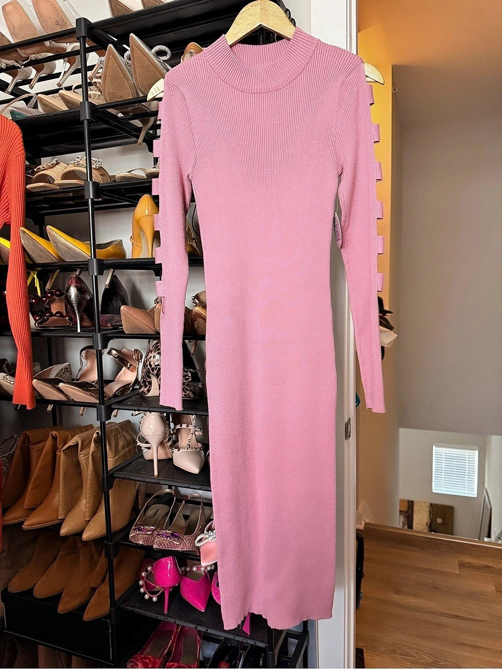 Love Always Pink Ribbed Maxi Dress Size 1X New